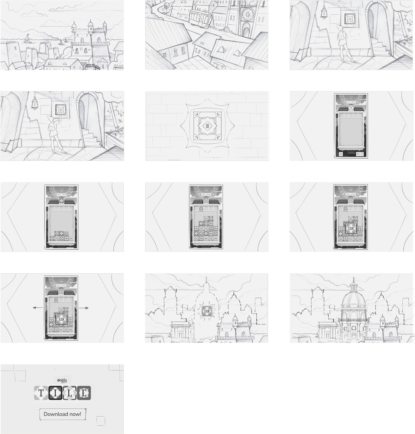 storyboard for game promo video production