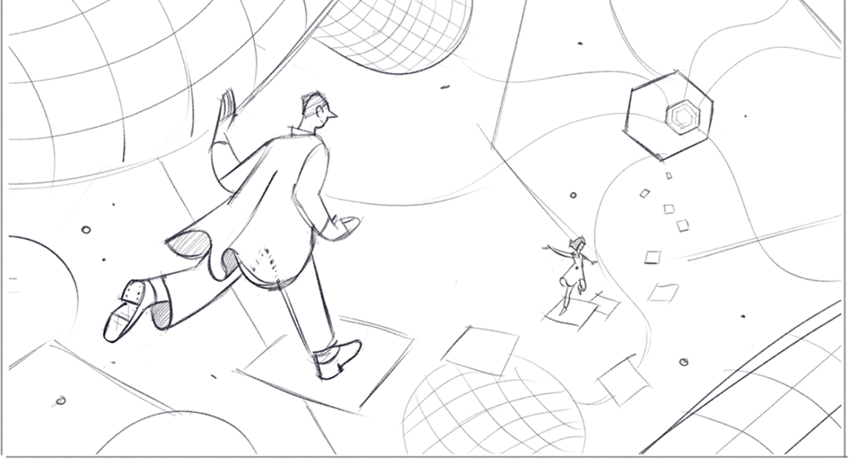 sketch for Editorial illustrations for SurrealDB